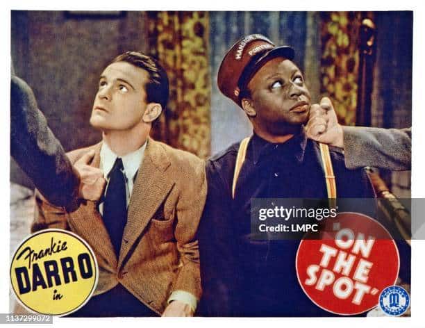 on the spot us lobbycard from left frankie darro mantan moreland 1940
